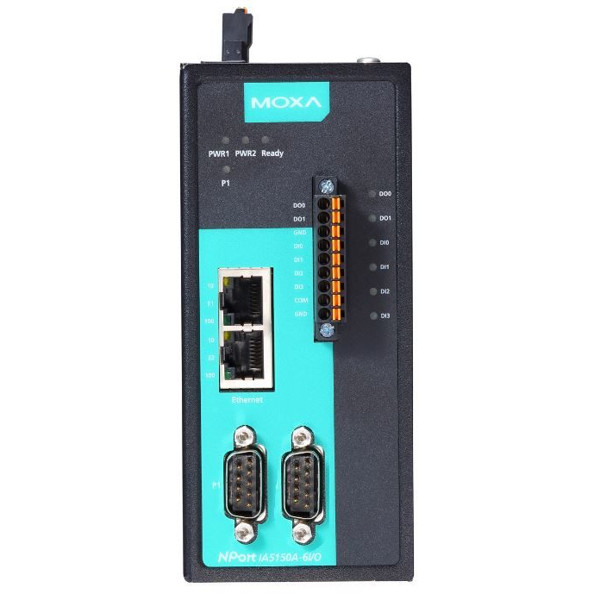 NPort IA5250A-6I/O 2 Port RS-232/422/485 Geräteserver mit 6 digitalen Ein-/Ausgängen von Moxa