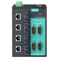 Der NPort S8458 von Moxa ist eine kombination aus einem Serial Device Server und einem Netzwerk Switch.