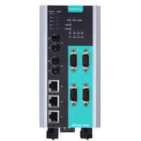 NPort S9450I-2S-ST-WV-T Geräteserver mit einem Managed Ethernet Switch von Moxa Front