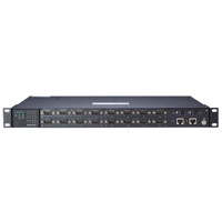 NPort S9650I-16-2HV-SSC/MSC-T 16 Port Geräteserver mit eingebautem Managed Ethernet Switch von Moxa Vorderseite