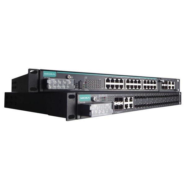 Der PT-7528 von Moxa ist ein IEC-61850-3 zertifizierter Netzwerk Switch für die Industrie.