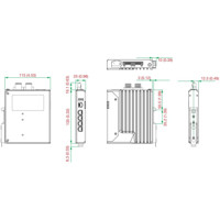 TSN-G5004 Managed Gigabit Ethernet Switch mit 4x RJ45 Ports von Moxa Zeichnung