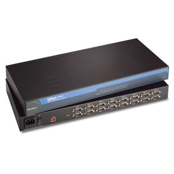 Der UPort 1610-16 von Moxa ist ein USB zu Seriell Konverter mit 16 Ports.