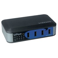 Der UPort 204 von Moxa ist ein USB-Hub mit bis zu 4 Ports.
