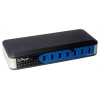Der UPort 207 von Moxa ist ein USB-Hub mit bis zu 7 Ports.