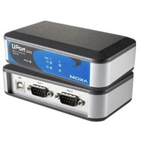 Der UPort 2210 von Moxa ist ein USB zu Seriell Konverter mit 2 Ports.