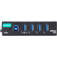 UPort 404A industrieller USB 3.2 Hub mit 4x USB Typ A Ports von Moxa Front