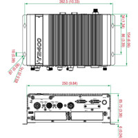 V2426A-C2-CT-T Industrieller Computer mit einem Celeron 1047UE Prozessor von Moxa Zeichnung