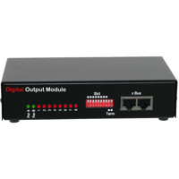 Vorderseite des Digital Output Modules von Neol mit 8 potentialfreien Ausgängen.