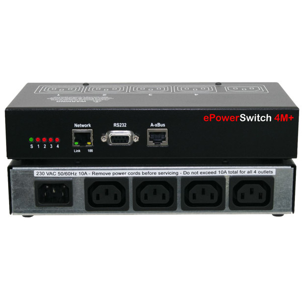 ePowerSwitch 4M+ Steckerleiste von Neol mit Webserver, xBus Schnittstelle und RS-232.