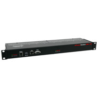 Vorderseite der ePowerSwitch 8M+ /32 PDU mit 2 16A Eingängen und Webserver von Neol.