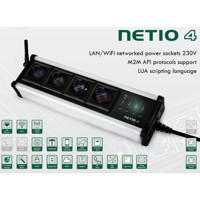 NETIO 4 4 Port programmierbare, smarte über Netzwerk und WLAN fernsteuerbare Steckdosenleiste
