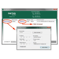 Discovery Tool zum Verbinden mit einer NETIO 4C Steckerleiste von NETIO.