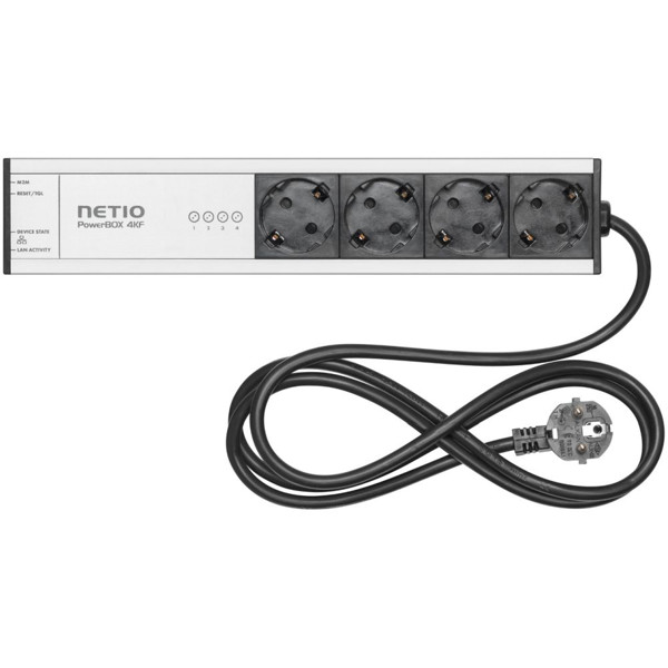 PowerBOX 4KF smarte LAN Steckdosenleiste mit 4x Typ F Schuko Stromausgängen von NETIO