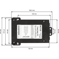 PowerCable 2PZ schaltbare Power Distribution Unit mit 2x Stromausgängen von NETIO Größe