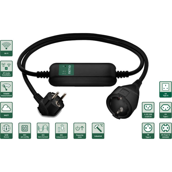 PowerCable MQTT 101x intelligente WIFI Steckdose mit MQTT Unterstützung von NETIO