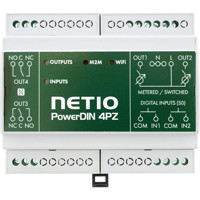 PowerDIN-4PZ Dual 230V/16A Stromzähler mit 2x DI und 4x DO von NETIO Front