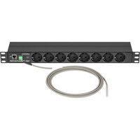 PowerPDU 8KF Schuko Steckdosenleiste mit 8x schaltbaren Lastausgängen von Netio mit T1 Temperatursensor PowerPDU 8KF Netio Schuko Steckdosenleiste mit einem T1 Temperatursensor