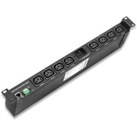 PowerPDU 8KS schaltbar Power Distribution Unit mit 8x C13 Stromausgängen von NETIO gedreht