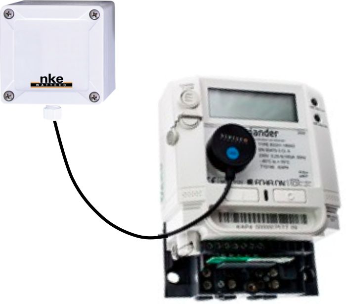 Flash'O optischer Flash LED LoRaWAN Impulszähler von WATTECO Anwendungsbeispiel