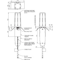 B4BE-460-6-60 Rundstrahlantenne für 450 MHz UHF, 4G und 5G Frequenzen von Panorama Antennas Zeichnung Zeichnung der B4BE-460-6-60 Rundstrahlantenne für 450 MHz UHF, 4G und 5G Frequenzen von Panorama Antennas