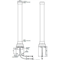 BS[G]M-6-60 2x2 MiMo 4G/5G Rundstrahlantenne von Panorama Antennas Zeichnung