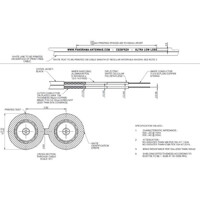 CS29 Twin Low-Loss Twin Antennenkabel von Panorama Antennas Zeichnung Zeichnung des CS29 Twin Low-Loss Twin Antennenkabels von Panorama Antennas