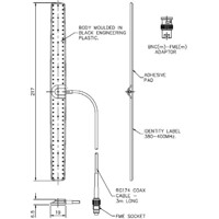 Zeichnung der EF-S1-3BL UHF Klebeantenne von Panorama Antennas