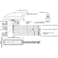 GPSD-6-60-QW 2x2 MIMO 4G/5G LTE GPS/GNSS Fahrzeugantenne mit 4x4 MIMO WiFi von Panorama Antennas Zeichnung