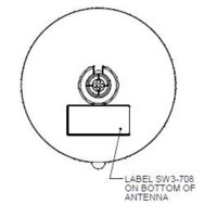 L[G]-7-38[-24-58] Serie Low Profile IoT Antenne mit 3G/4G/5G, WiFi und GPS von Panorama Antennas von unten Zeichnung