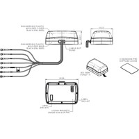 Zeichnung der L[X]A[X]MM4-7-42[-X] 4x4 MIMO 5G/4G IoT Antenne von Panorama Antennas