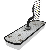 L[X]M[X]M8[X]-6-60 8x8-MIMO 4G/5G Megalodon Antennen von Panorama Antennas in weiß von unten