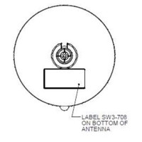 LG-7-38 Low Profile M2M Antenne mit 2G/3G/4G/5G und GPS/GNSS von Panorama Antennas Zeichnung der Unterseite