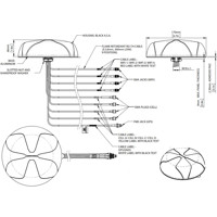 LGMQM4 4x4 MIMO 5G/4G Fahrzeugantenne mit Wi-Fi und GPS/GNSS von Panorama Antennas Zeichnung