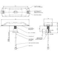 LPAB-868-2SP Ultra Low Profile 868 MHz Rundstrahlantenne von Panorama Antennas Zeichnung