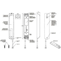 Technische Zeichnung der LPW-868 Kleinprofil 868 MHz Smart Metering und M2M Antenne von Panorama Antennas