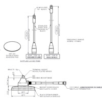 Zeichnung des MD-IN2829 UHF Antennensets von Panorama Antennas