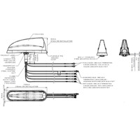 SHKG-6-60 Serie kompakte 2x2 MiMo 4G/5G LTE Mobilfunkantennen mit GPS/GNSS und optional MiMo Wi-fi von Panorama Antennas Zeichnung