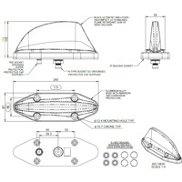 Zeichnung der TRNC[G]-[UHF] UHF Fahrzeugantenne von Panorama Antennas