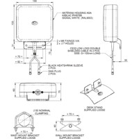 Zeichnung der W[X]MM-6-60-[X] 2x2 MIMO 4G/5G Antenne von Panorama Antennas