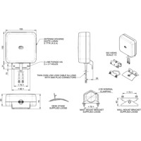 WMMG-7-38-5SP 4G/5G MIMO Mobilfunkantenne von Panorama Antennas Zeichnung