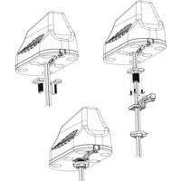 MIMO-0003-V2-14 5-in-1 MIMO LTE Antenne mit GPS/GLONASS von Poynting Spigot Montage