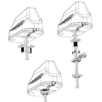 MIMO-3-V2-17 7-in-1 MiMo Fahrzeugantenne mit 4x LTE, 2x WIFI und 1x GPS von Poynting Spigot Montage