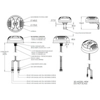 MIMO-4-17 V2 7-in-1 Rundstrahlantenne von Poynting Zeichnung Zeichnung der MIMO-4-17 V2 7-in-1 Rundstrahlantenne von Poynting