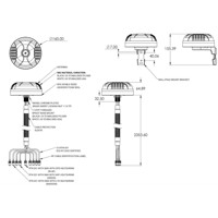 MIMO-4-19 Kompakte 9-in-1 MIMO Antenne mit 4x4 5G/LTE, 4x4 Wi-Fi und GPS von Poynting Zeichnung