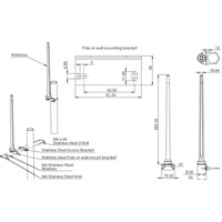 OMNI-300 LoRa IoT Rundstrahlantenne für die 868-930 MHz ISM Bänder von Poynting Zeichnung 