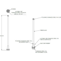 OMNI-902 2x2 MIMO 4G LTE/5G Mobilfunkantenne von Poynting Zeichnung