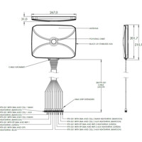 Zeichnung der PANL-631 10-in-1 Panel 5G Rundstrahlantenne von Poynting