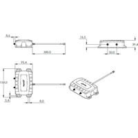 A-SPLT-0016-V1-02 410-7200 MHz Ultra-Breitband 2-Wege Splitter mit SMA Anschlüssen von Poynting Zeichnung