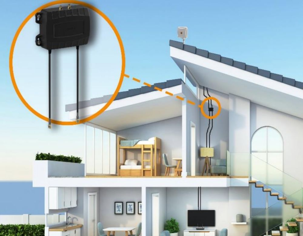 UDAS-1 kreuzpolarisierte Leaky Feeder Antenne für die 617-6000 MHz Frequenzen von Poynting Anwendungsbeispiel